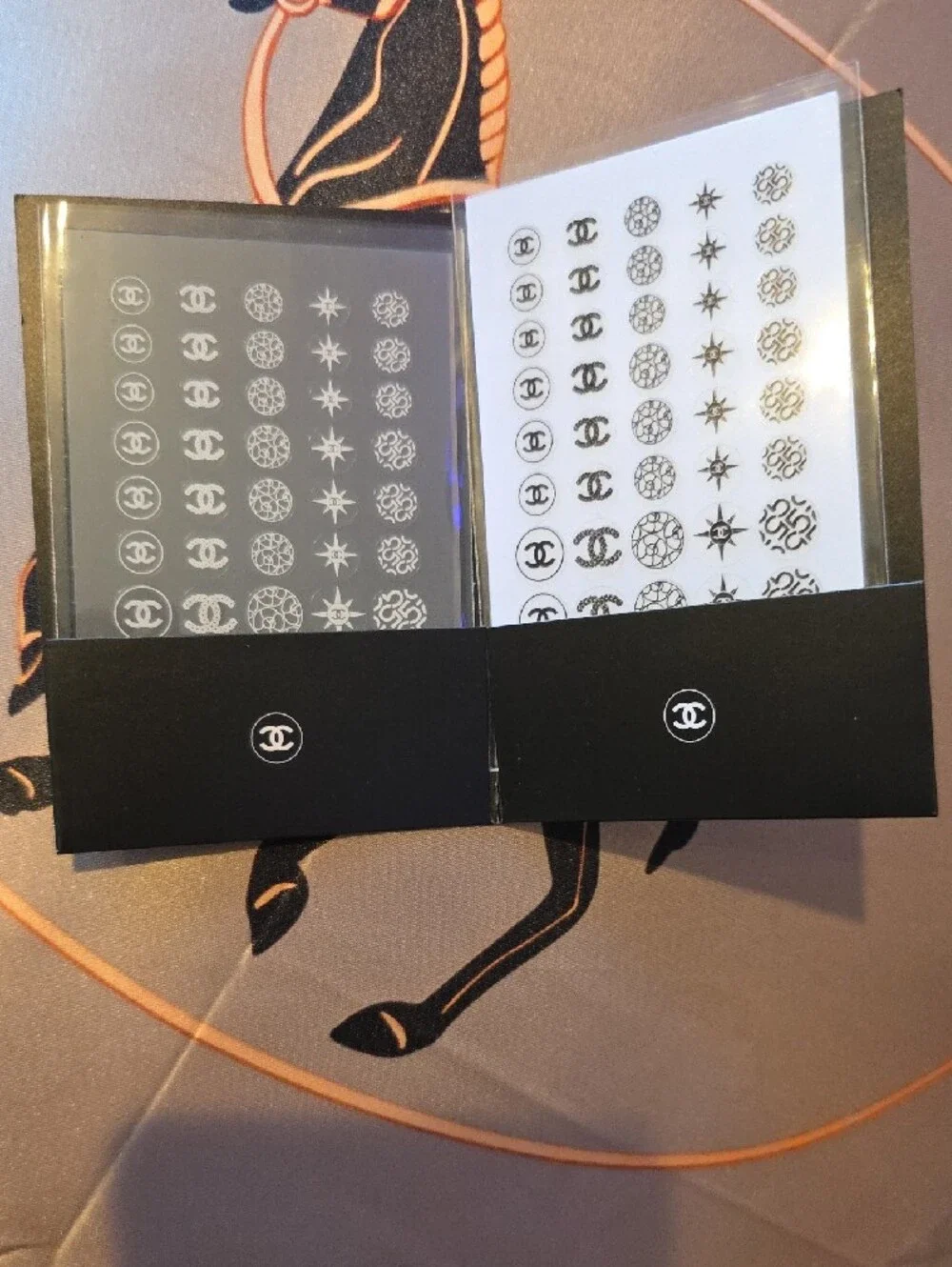 CHANEL Black and White Logo Nail Sticker Sheet 100% Authentic